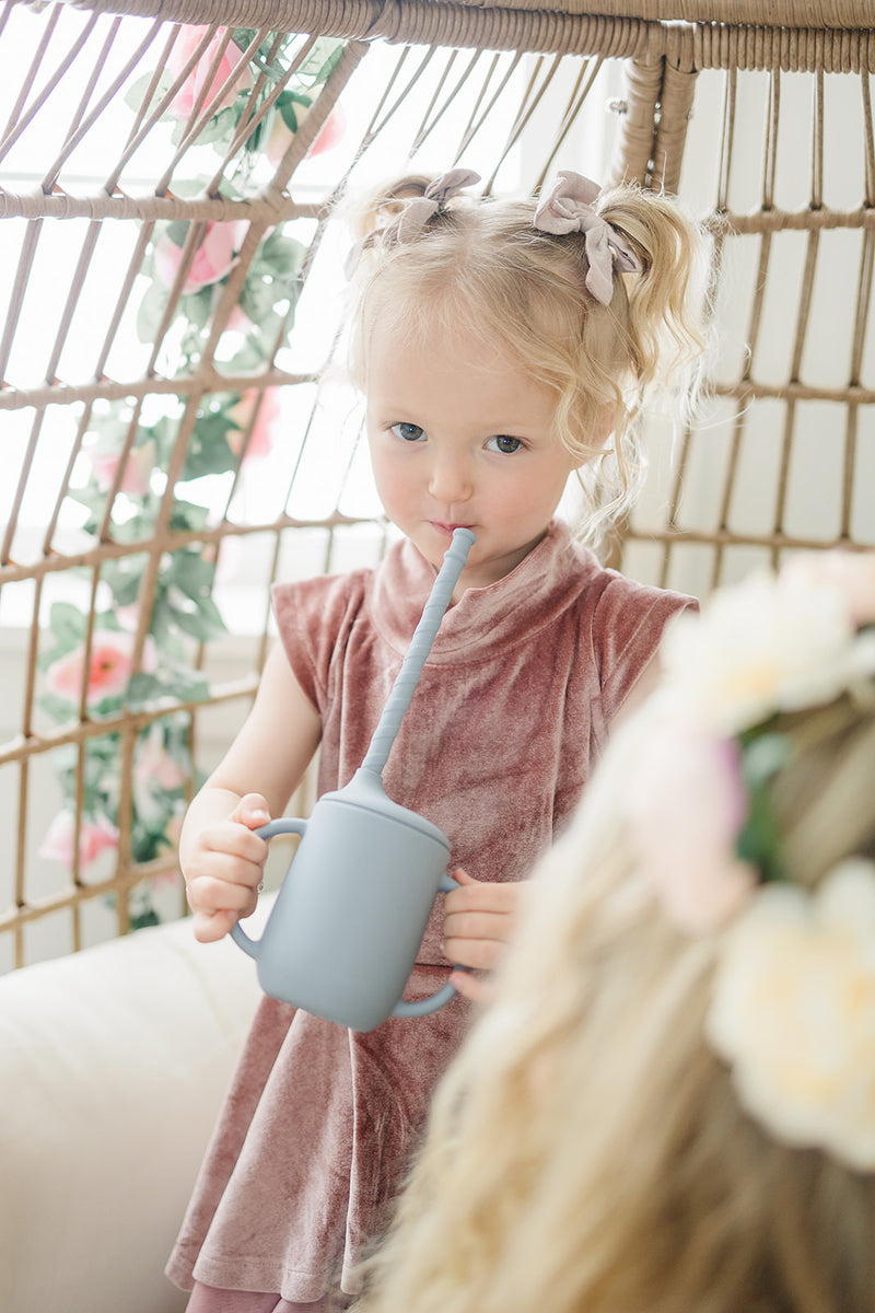 Silicone Sippy Cup- Stone - OliveWorldCo