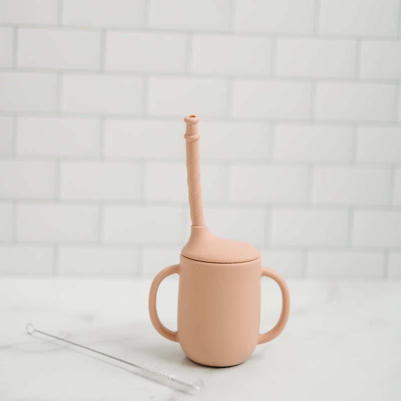 Silicone Sippy Cup- Rust - OliveWorldCo