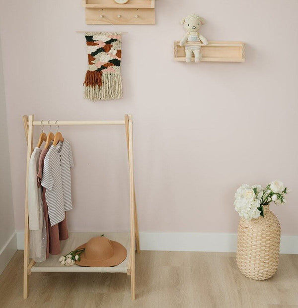 Buy online beautiful and functionable Clothing Rack With Storage Blanket Ladder Set - OliveWorldCo
