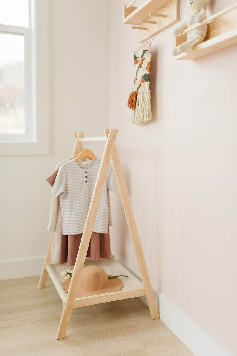 Buy online beautiful and functionable Clothing Rack With Storage 24" - OliveWorldCo