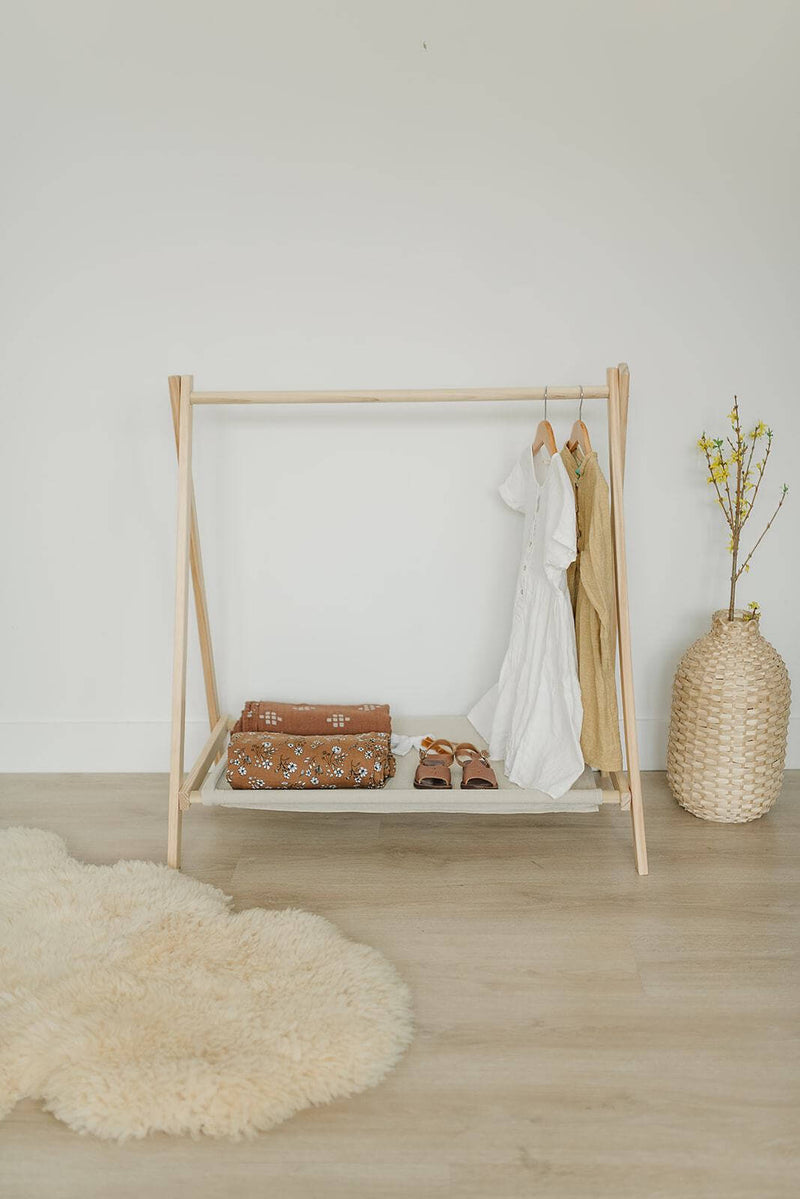 Buy online beautiful and functionable Clothing Rack With Storage Blanket Ladder Set - OliveWorldCo
