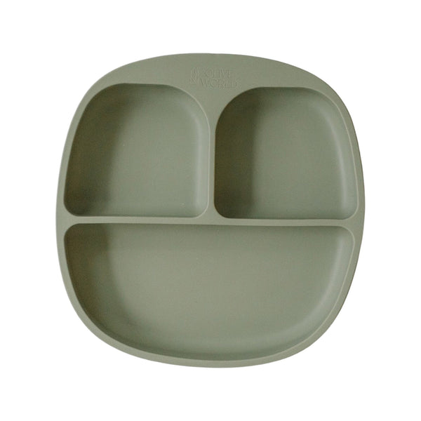 Silicone Suction Plate - Sage - OliveWorldCo