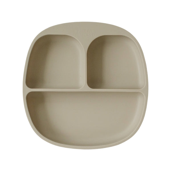 Silicone Suction Plate - Sand - OliveWorldCo