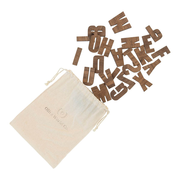 Buy online beautiful and functionable Dark Walnut Alphabet Set - OliveWorldCo